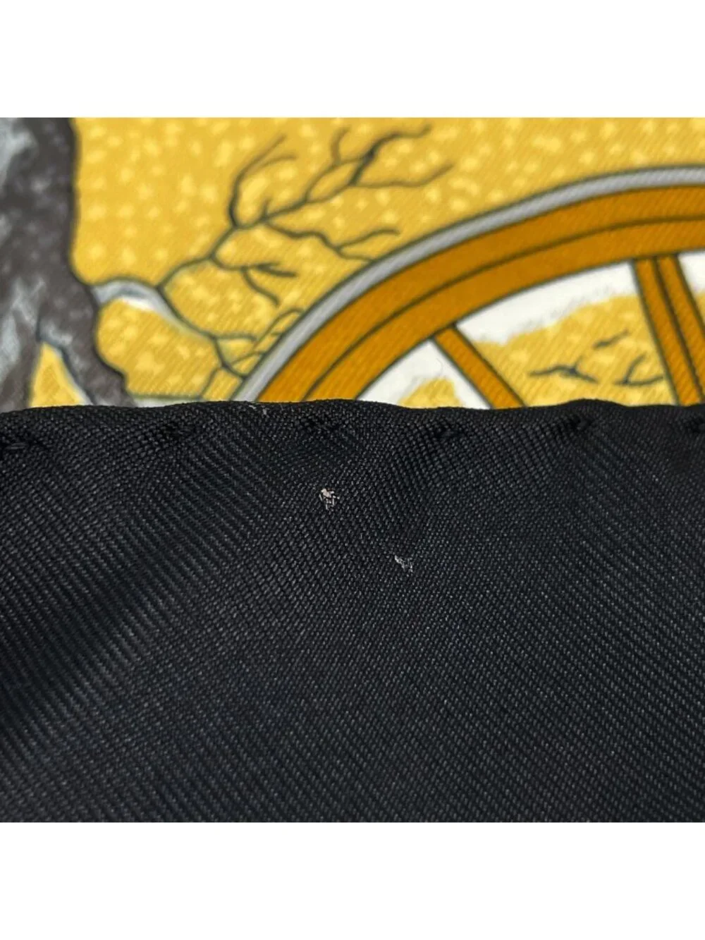 Hermes Carre 90 L'hiver en Poste Scarf Winter Mail Carriage Silk Black